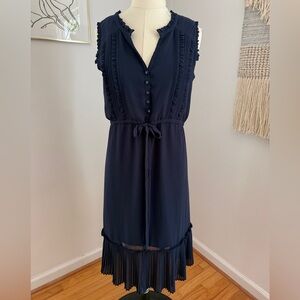 Navy Blue Sleeveless Dress